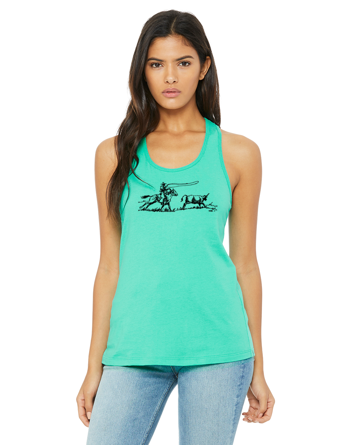 Roper Tank - Teal/Black